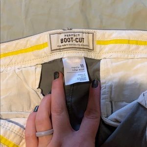 Gray khaki boot cut pants